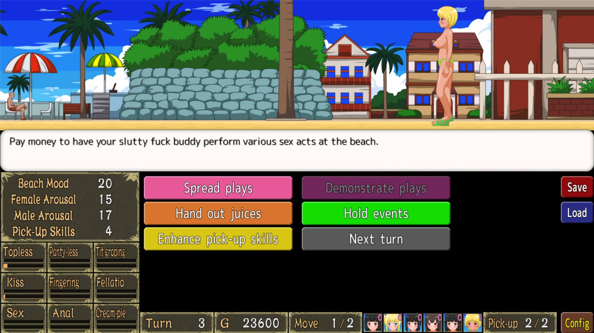 Let's Turn Pick-Up Beach to a Nudist Fucking Beach!! - Visual Novel - 2 - Select