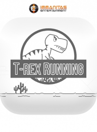 T-Rex Running (Black & White)